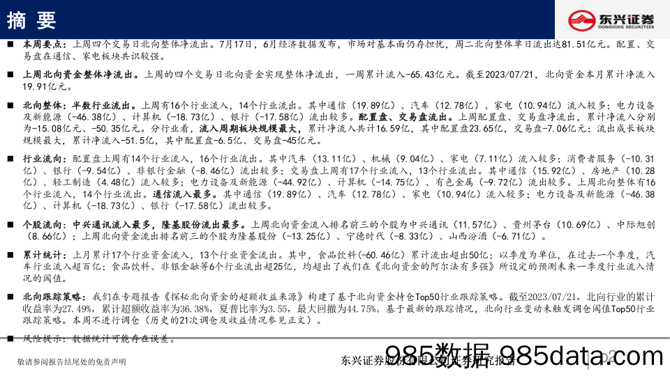 北向资金行为跟踪系列六十五：配置盘加仓周期_东兴证券插图1