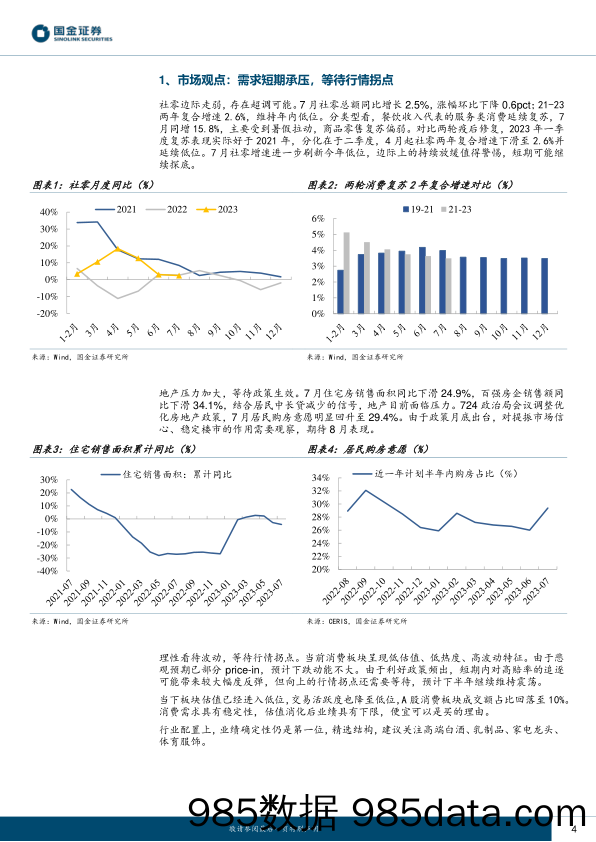 主要消费产业行业研究：需求短期承压，等待行情拐点_国金证券插图3