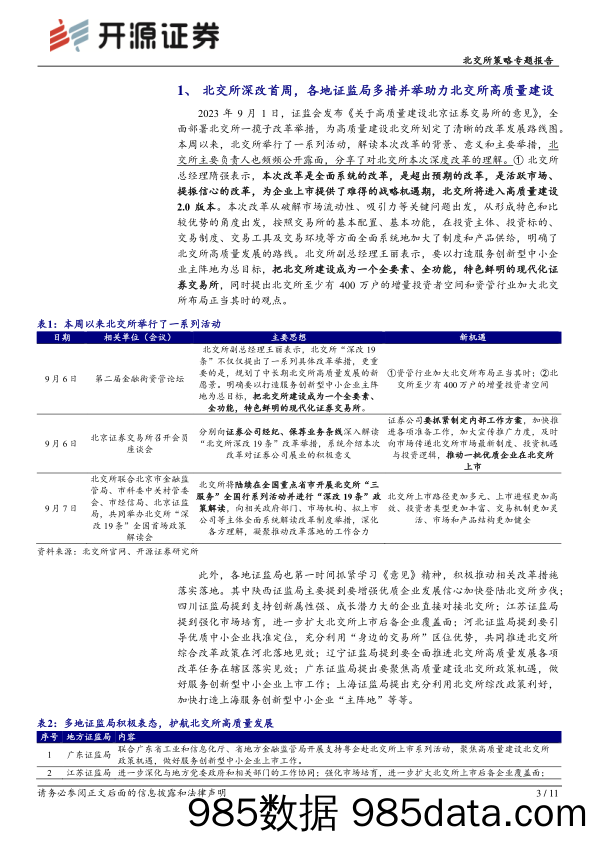 北交所策略专题报告：北交所周观察：北交所深改首周，各地证监局多措并举助力高质量建设_开源证券插图2