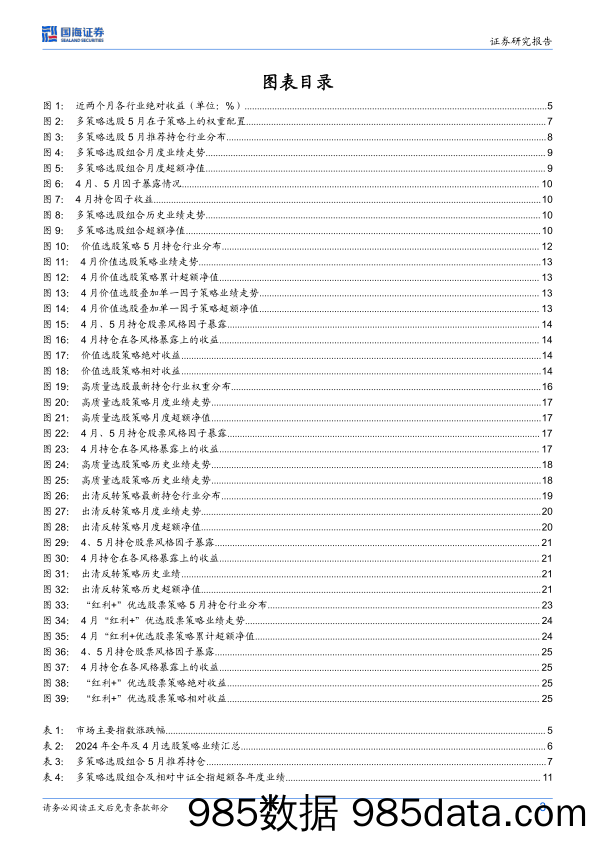 策略化选股跟踪月报（5月）：4月五大选股策略均收涨，多策略模型连续8个月推荐多配价值_国海证券插图2