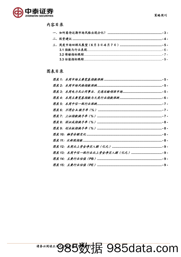 策略周刊：如何看待近期市场风格出现分化？_中泰证券插图1