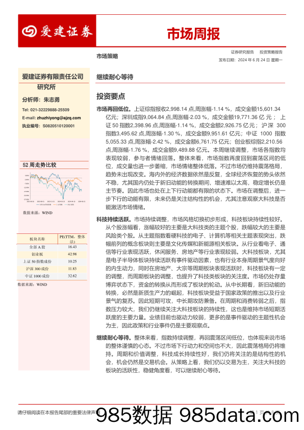 市场周报：继续耐心等待_爱建证券