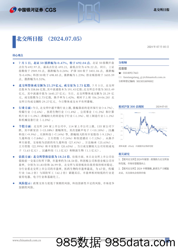 北交所日报_中国银河证券