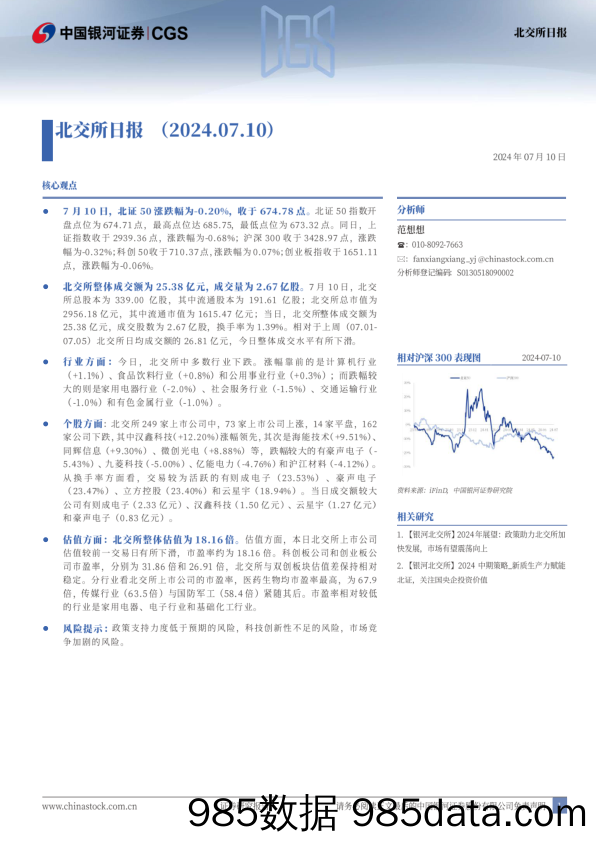 北交所日报_中国银河证券