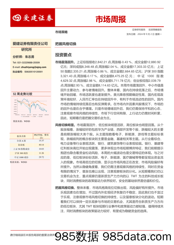 市场周报：把握风格切换_爱建证券