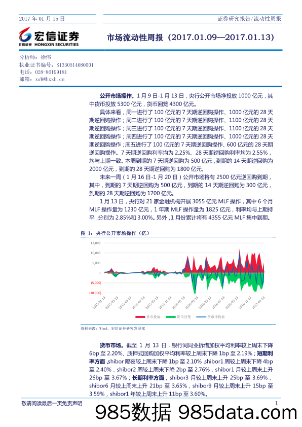 市场流动性周报_宏信证券