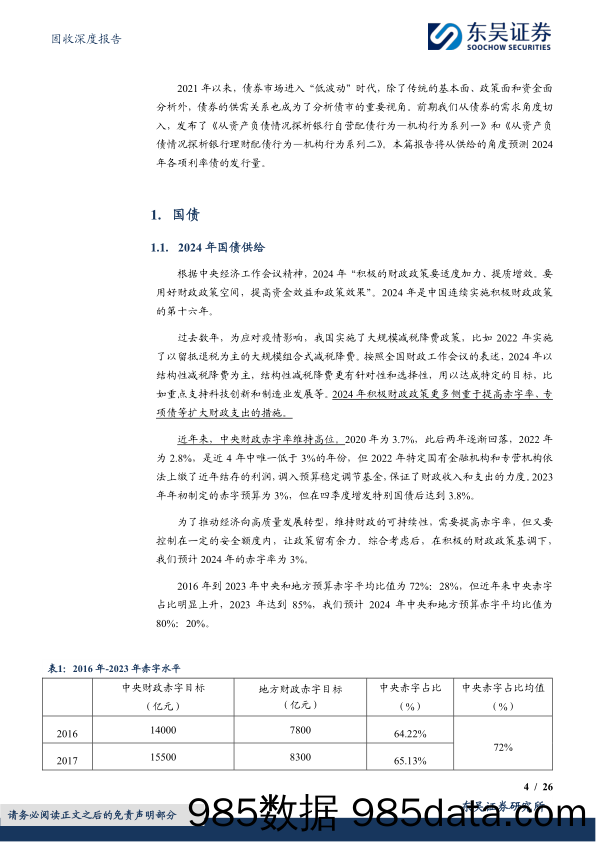 债券脉搏系列一：2024利率债存在供给压力吗？-20240124-东吴证券插图3