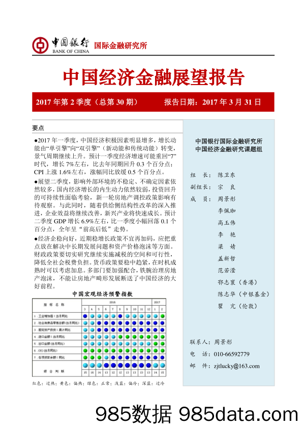 中国经济金融展望报告_中国银行