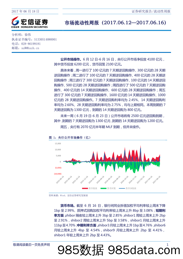 市场流动性周报_宏信证券