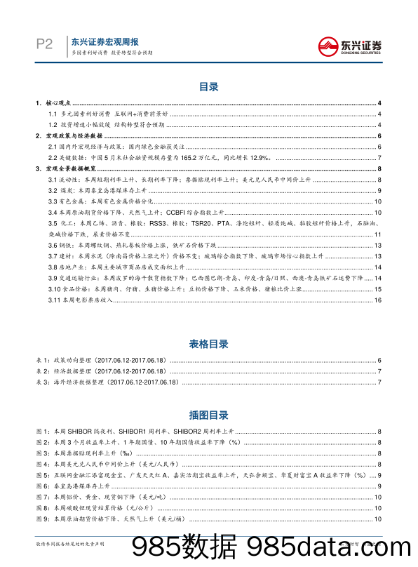 宏观经济周报：多因素利好消费 投资转型符合预期_东兴证券插图1