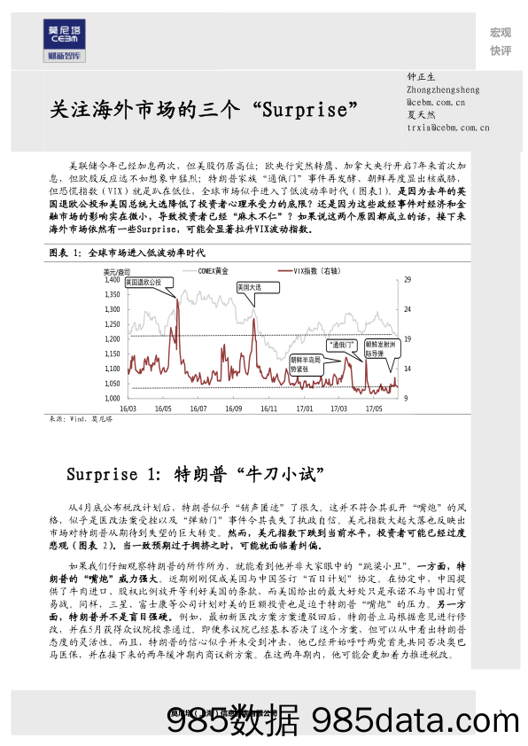 关注海外市场的三个“Surprise”_莫尼塔投资