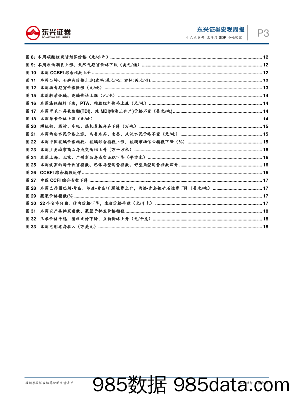 宏观经济周报：十九大召开 三季度GDP小幅回落_东兴证券插图2