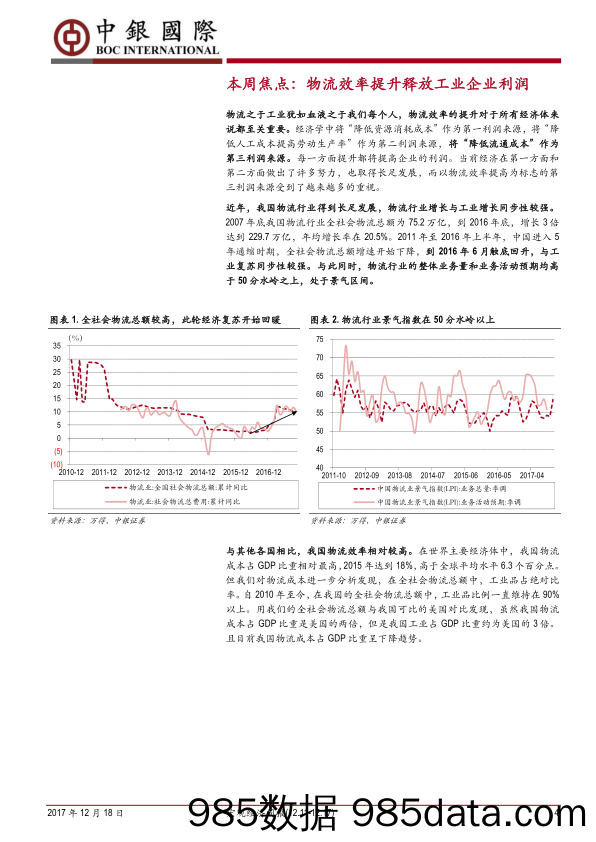 宏观经济周报：物流效率提升释放工业企业利润_中银国际证券插图3