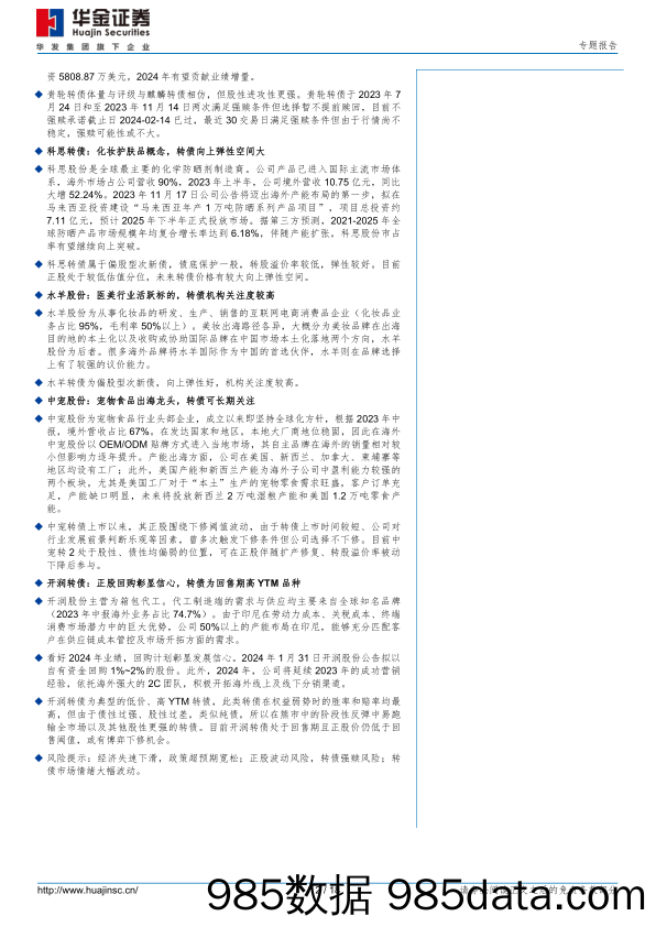 出海篇(一)：转债年报掘金-240305-华金证券插图1