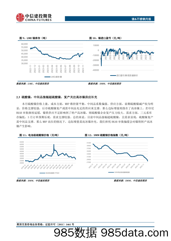 镍&不锈钢月度报告：关注RKAB对镍铁转产高冰镍的扰动-20240303-中信建投期货插图5