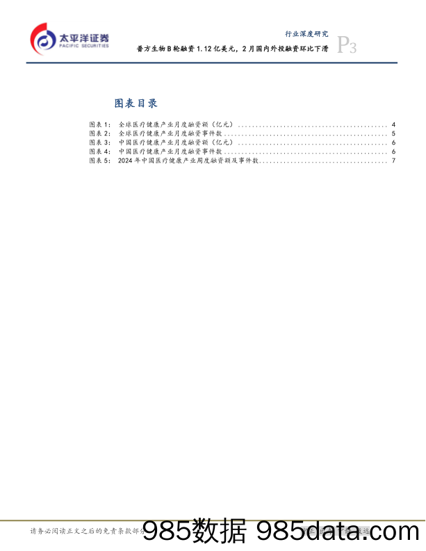 生物医药Ⅱ行业深度研究：普方生物B轮融资1.12亿美元，2月国内外投融资环比下滑-240309-太平洋证券插图2