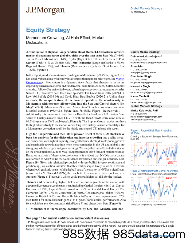 JPMorgan-Equity Strategy Momentum Crowding, AI Halo Effect, Market Di...-106971463