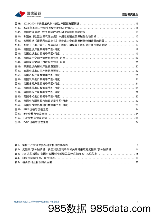 氟化工行业2024年3月月度观察：“以旧换新”助力空调排产增长，三代制冷剂进一步上涨-240329-国信证券插图3