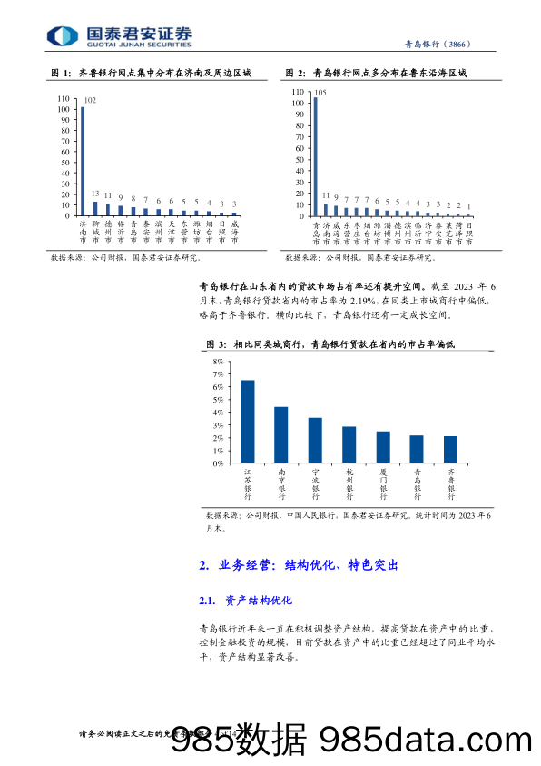 青岛银行(3866.HK)首次覆盖报告：业务结构优化，财富管理特色突出-240327-国泰君安插图3