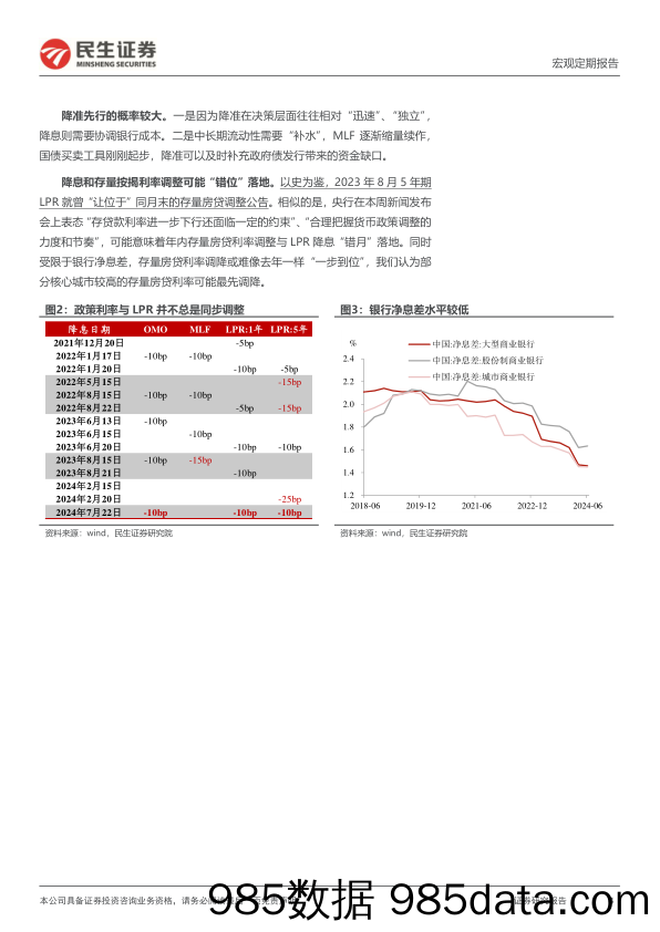 本周经济热点：货币宽松年内如何“三步走”？_民生证券插图3