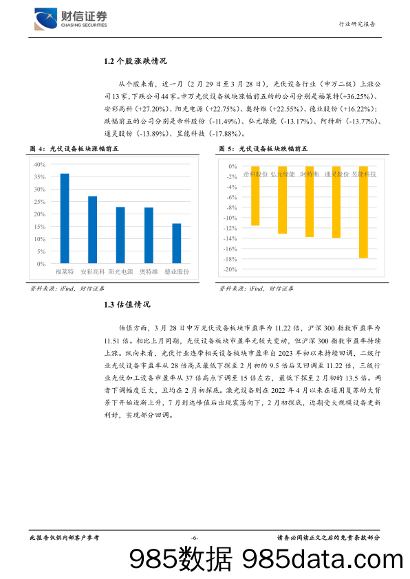 光伏设备行业月度点评：硅片库存增加，价格承压，装机量超预期-240329-财信证券插图5