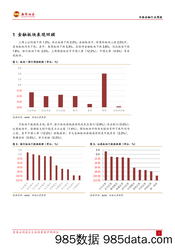 非银金融行业周报：三季报业绩符合预期，把握增长确定性板块_西南证券插图4