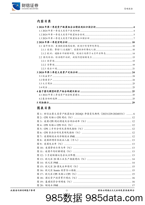 2024年二季度大类资产配置：经济温和复苏，股市震荡蓄能-240416-财信证券插图1