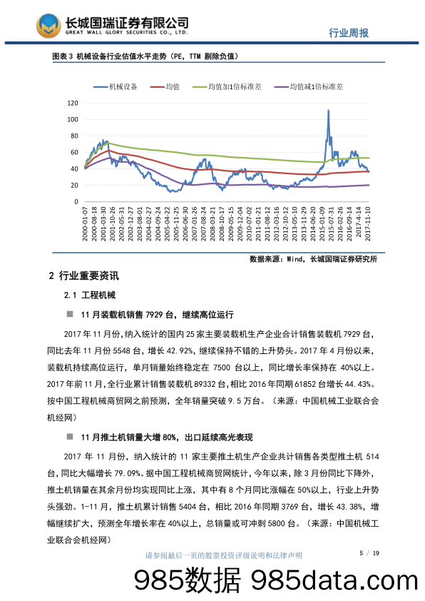 机械设备行业周报2017年第48期（总第70期）：工程机械持续高位运行，工业机器人产量今年预计达12万台_长城国瑞证券插图4