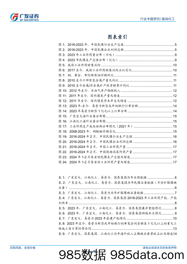 基础化工行业-民爆行业系列二：从头部企业财报再看行业变化-240415-广发证券插图3