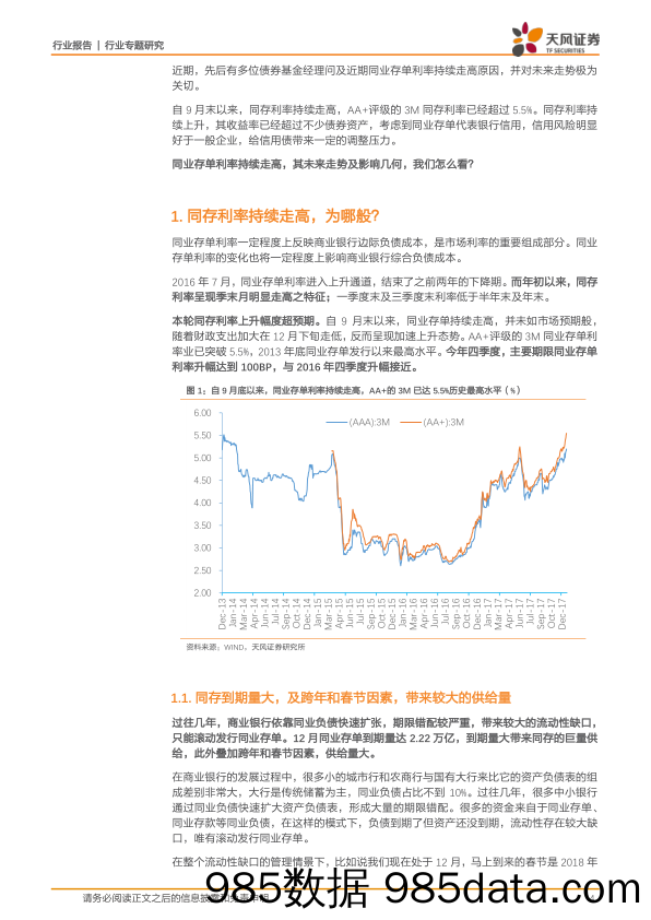 银行行业专题研究：同存利率持续走高、未来走势及影响，我们怎么看？_天风证券插图3