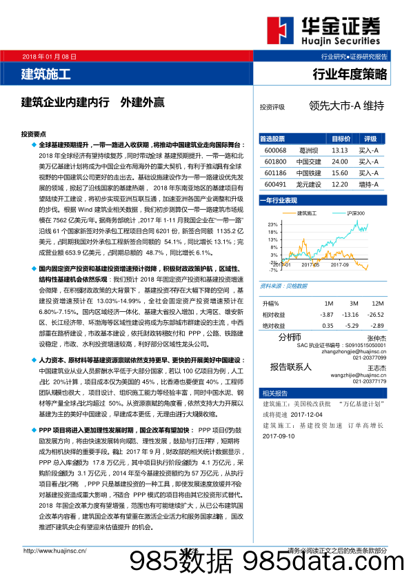 建筑施工行业年度策略：建筑企业内建内行 外建外赢_华金证券