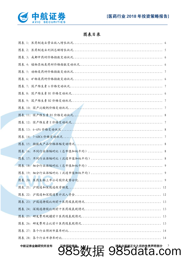 医药行业2018年投资策略报告：价值回归，精选成长_中航证券插图2