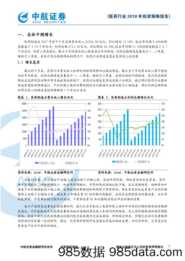 医药行业2018年投资策略报告：价值回归，精选成长_中航证券插图4