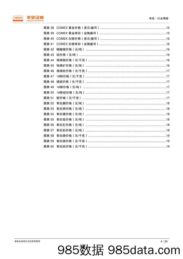 有色行业周报：国土资源部发布镁等六种矿产的“三率”指标_平安证券插图3