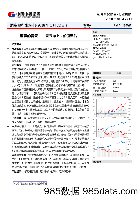 消费品行业周报：消费的春天-景气向上，价值重估_中投证券插图