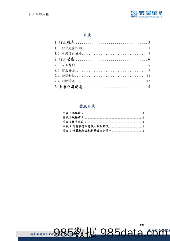 计算机行业周报：基金持仓比例创新低，继续布局高成长细分龙头_东吴证券插图1