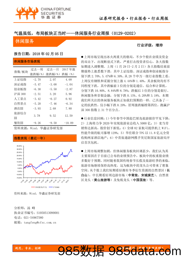 休闲服务行业周报：气温虽低，布局板块正当时_华鑫证券