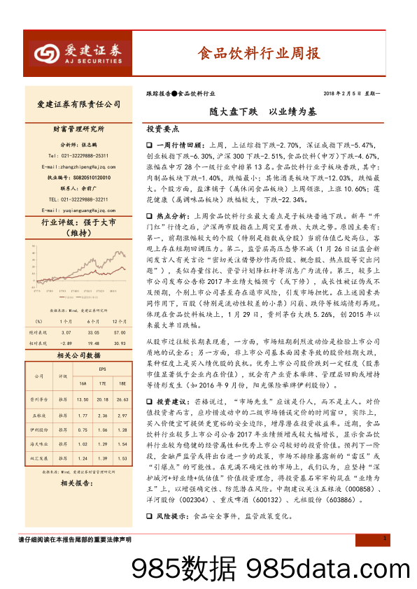 食品饮料行业周报_爱建证券