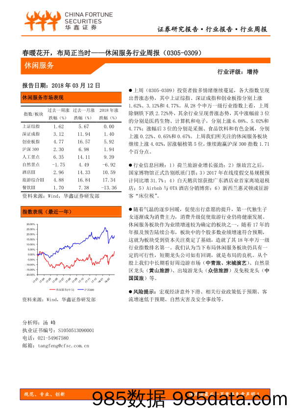 休闲服务行业周报：春暖花开，布局正当时_华鑫证券