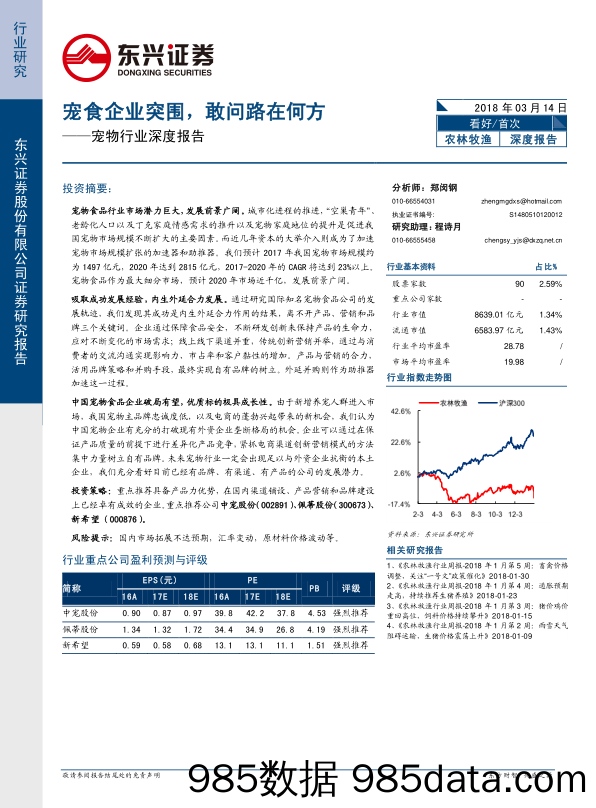 宠物行业深度报告：宠食企业突围，敢问路在何方_东兴证券