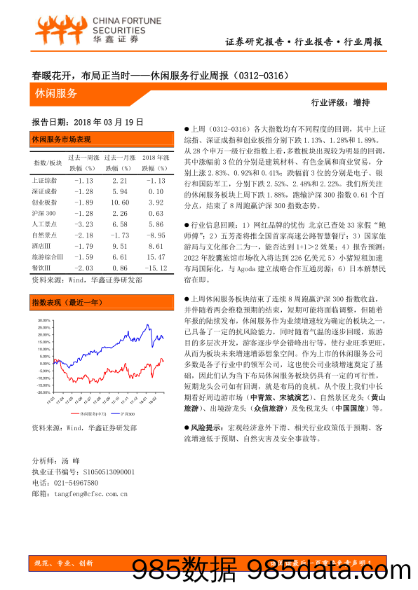 休闲服务行业周报：春暖花开，布局正当时_华鑫证券