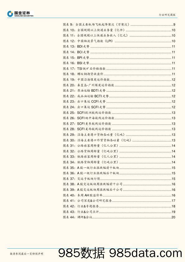 交通运输行业研究周报：航空股价见底，成长首选快递_国金证券插图2