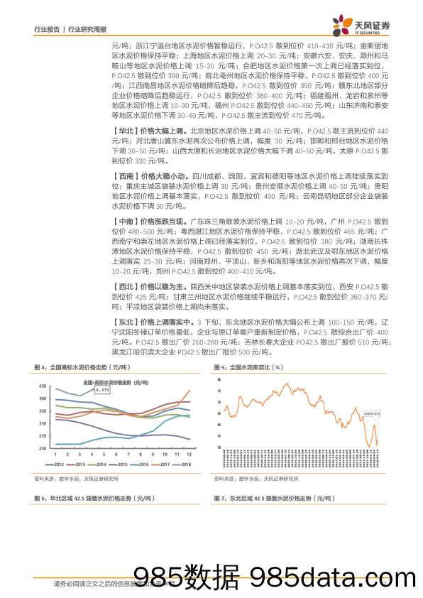 建筑材料行业研究周报：关注一季报优异的龙头公司_天风证券插图2