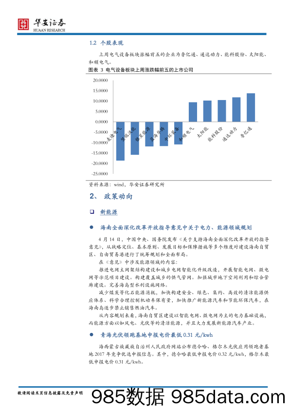 新能源行业周报：年报季报披露期 龙头业绩突出_华安证券插图3