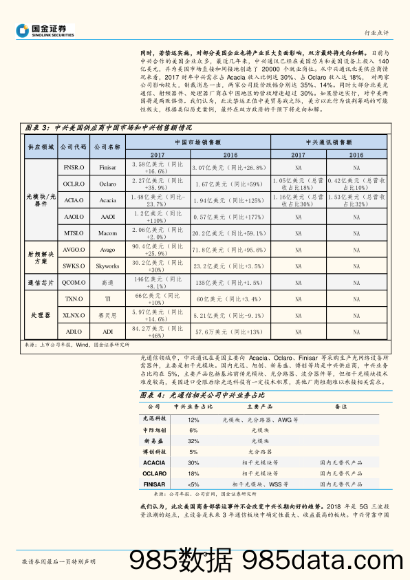 通信行业点评：美国禁运主设备商短期承压，贸易战升级下通信行业走势分化_国金证券插图2