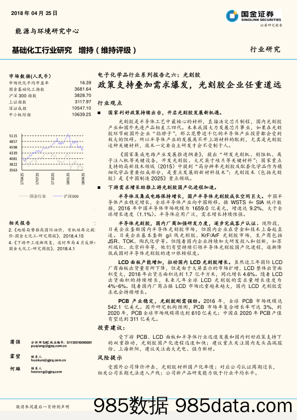 电子化学品行业系列报告之六：光刻胶-政策支持叠加需求爆发，光刻胶企业任重道远_国金证券