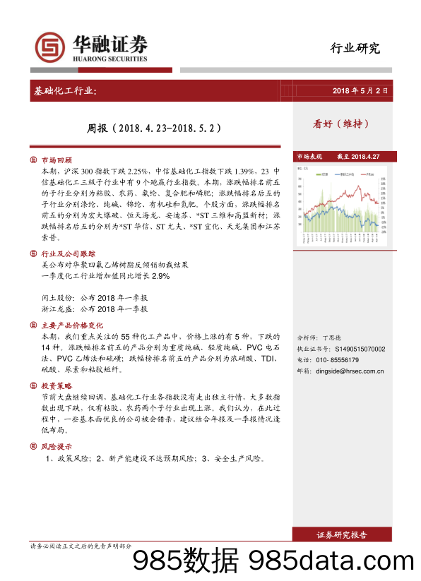 基础化工行业周报_华融证券插图