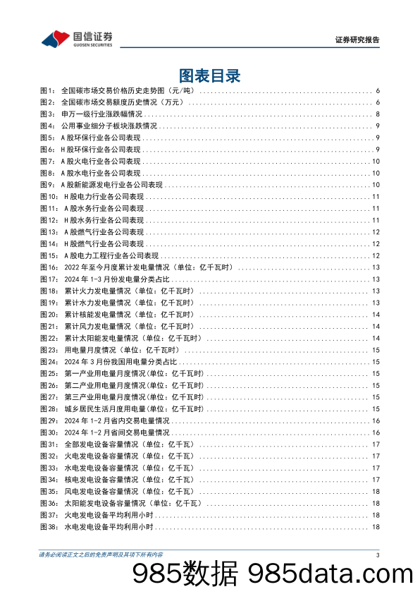 公用环保202404第3期：一季度用电量2.3万亿kWh(%2b9.8%25)，碳市场价格持续走高-240422-国信证券插图2