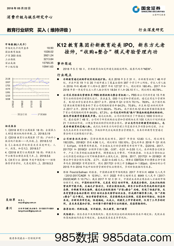 教育行业研究：K12教育集团朴新教育赴美IPO，新东方元老挂帅，“收购+整合”模式考验管理内功_国金证券插图