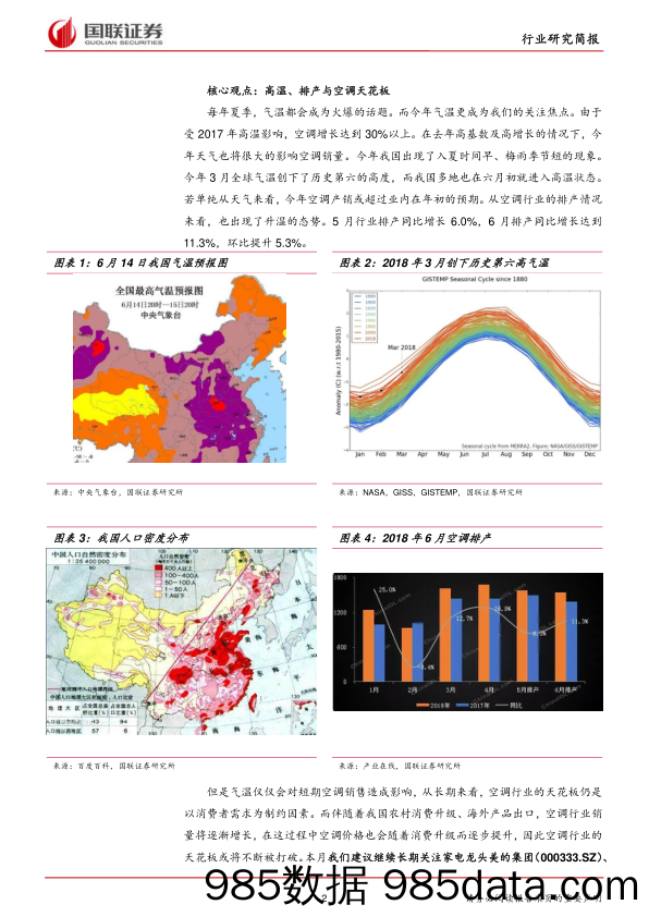 家用电器行业：高温、排产与空调天花板_国联证券插图1